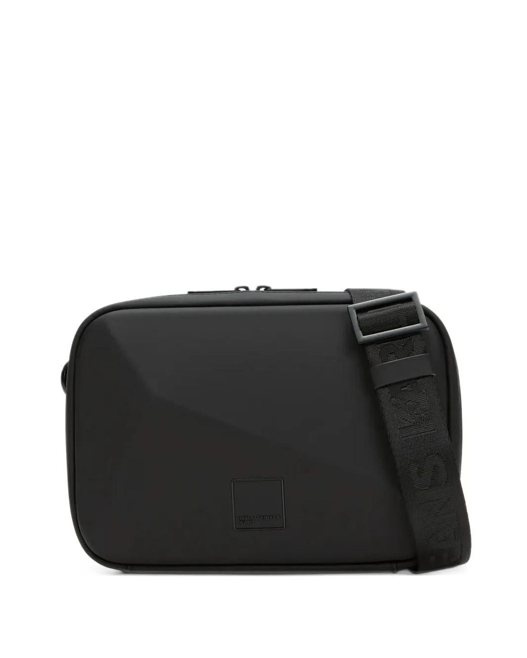 Karl Lagerfeld Black Hardcase Messenger Bag for men