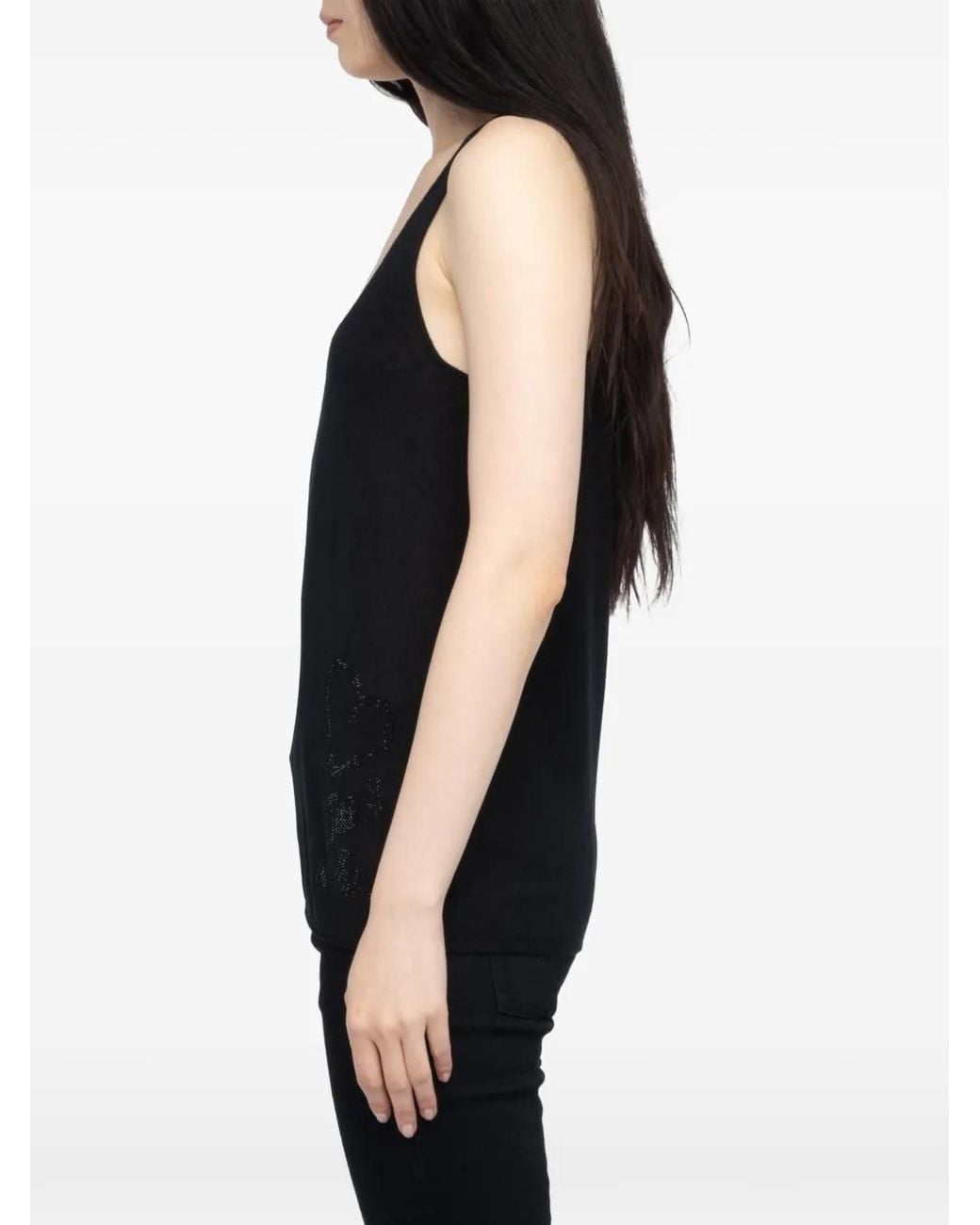 Zadig & Voltaire Black Lee Cashmere Tank Top
