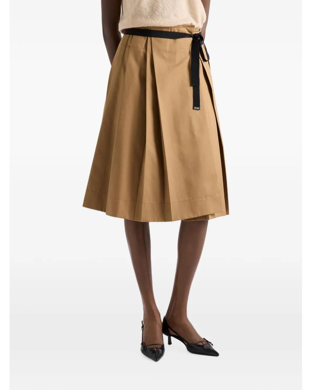 Prada Natural Gabardine Skirt
