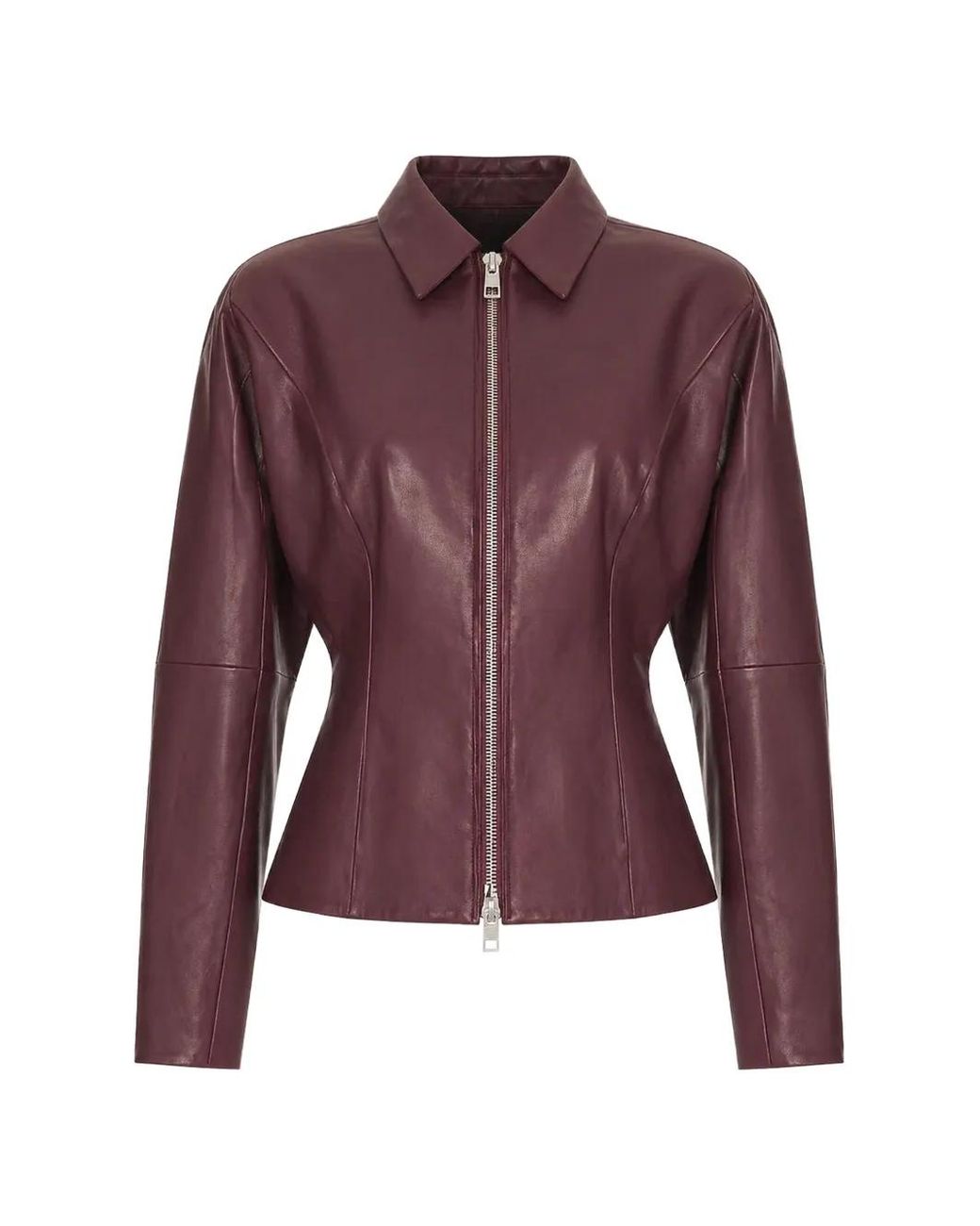 The Sei Purple Leather Jacket