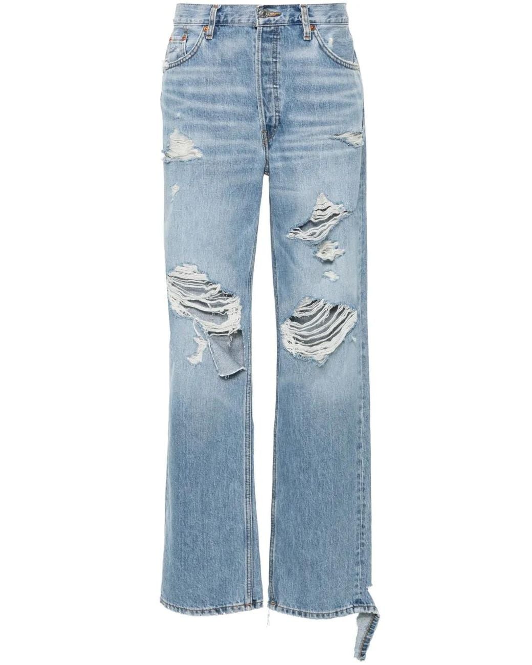 Re/done Blue Loose Long Jeans