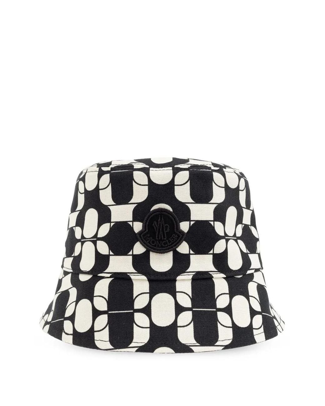 Moncler Black Patterned Hat