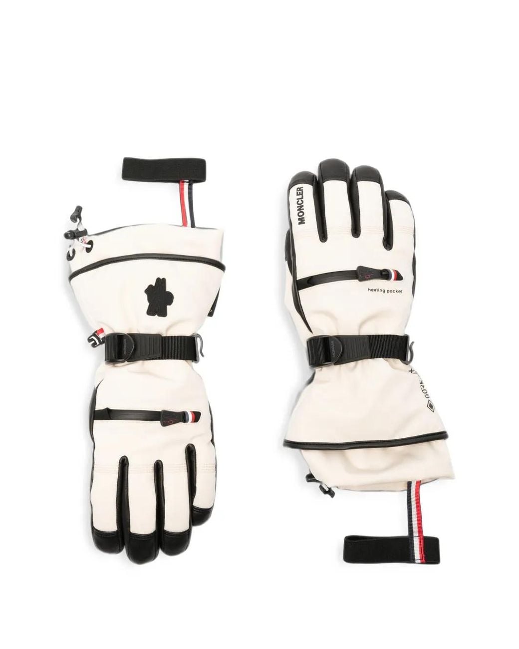 Moncler White Padded Gloves