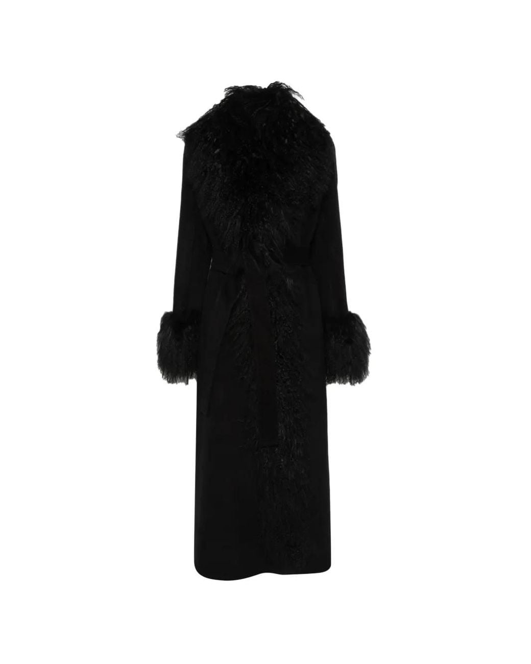 DUCIE Black Lola Mongolian Coat