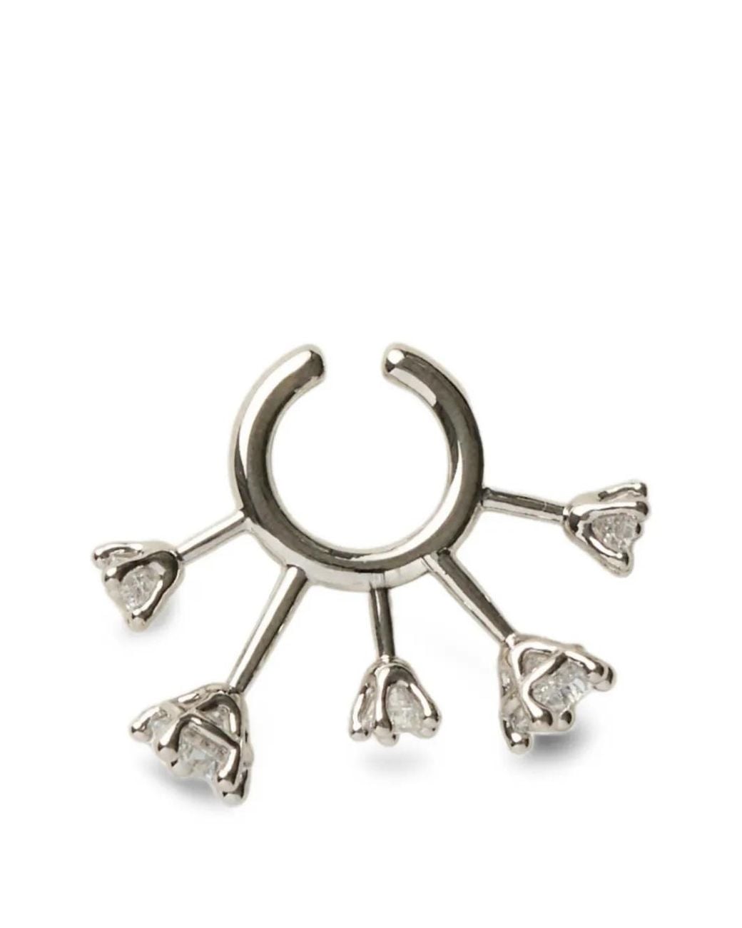 Panconesi Metallic Kismet Zircon Single Ear Cuff