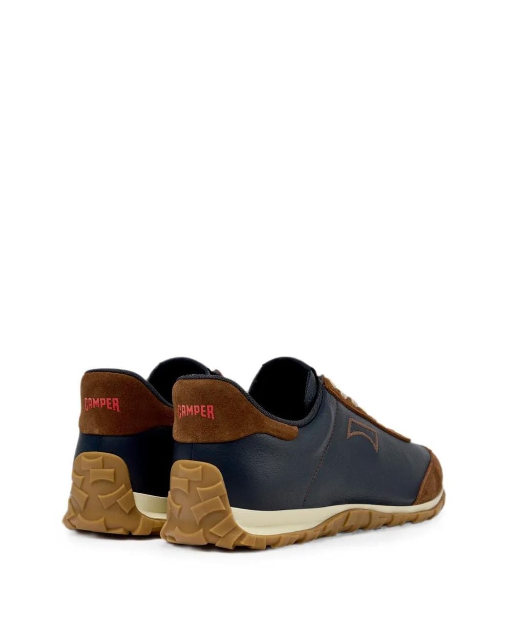 Camper Blue Two-Tone Drift Walk Leather And Suede Sneakers With Vibram Sole for men