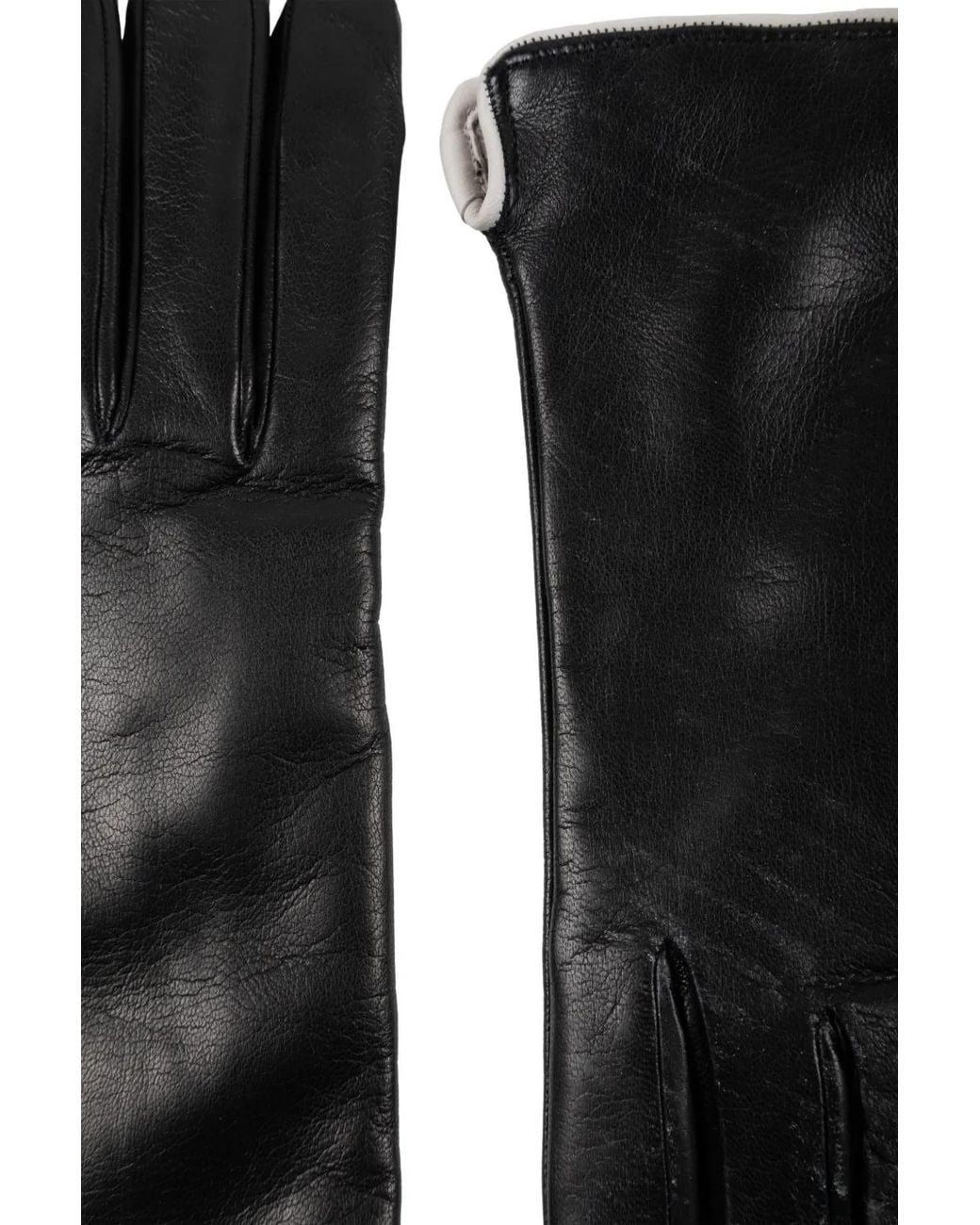 LIE STUDIO Black Leather Gloves