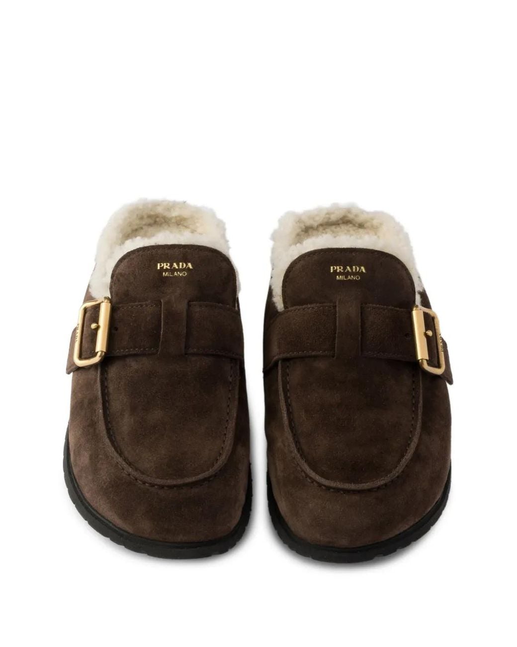 Prada Brown Suede Mules