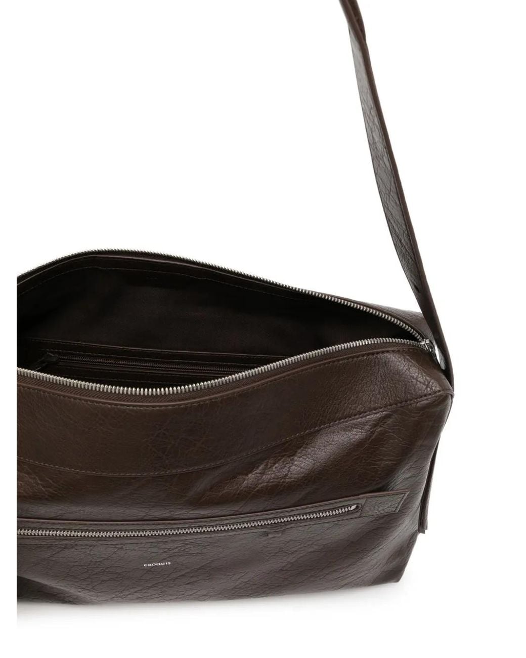 CROQUIS Black Minimalist Shoulder Bag for men