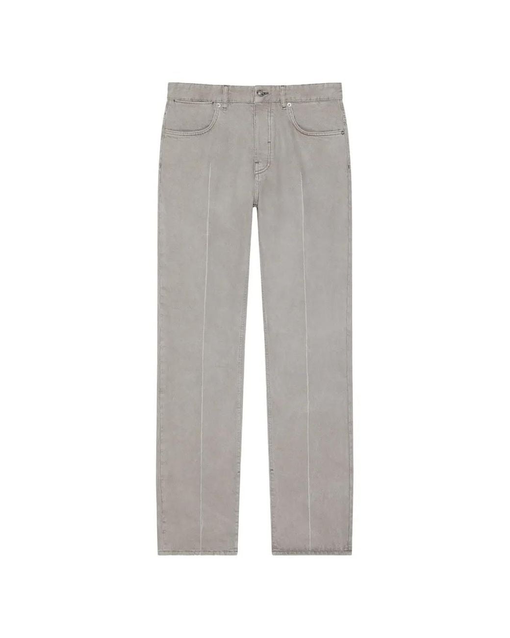 Givenchy Gray Straight Fit Jeans With Folded Effect for men