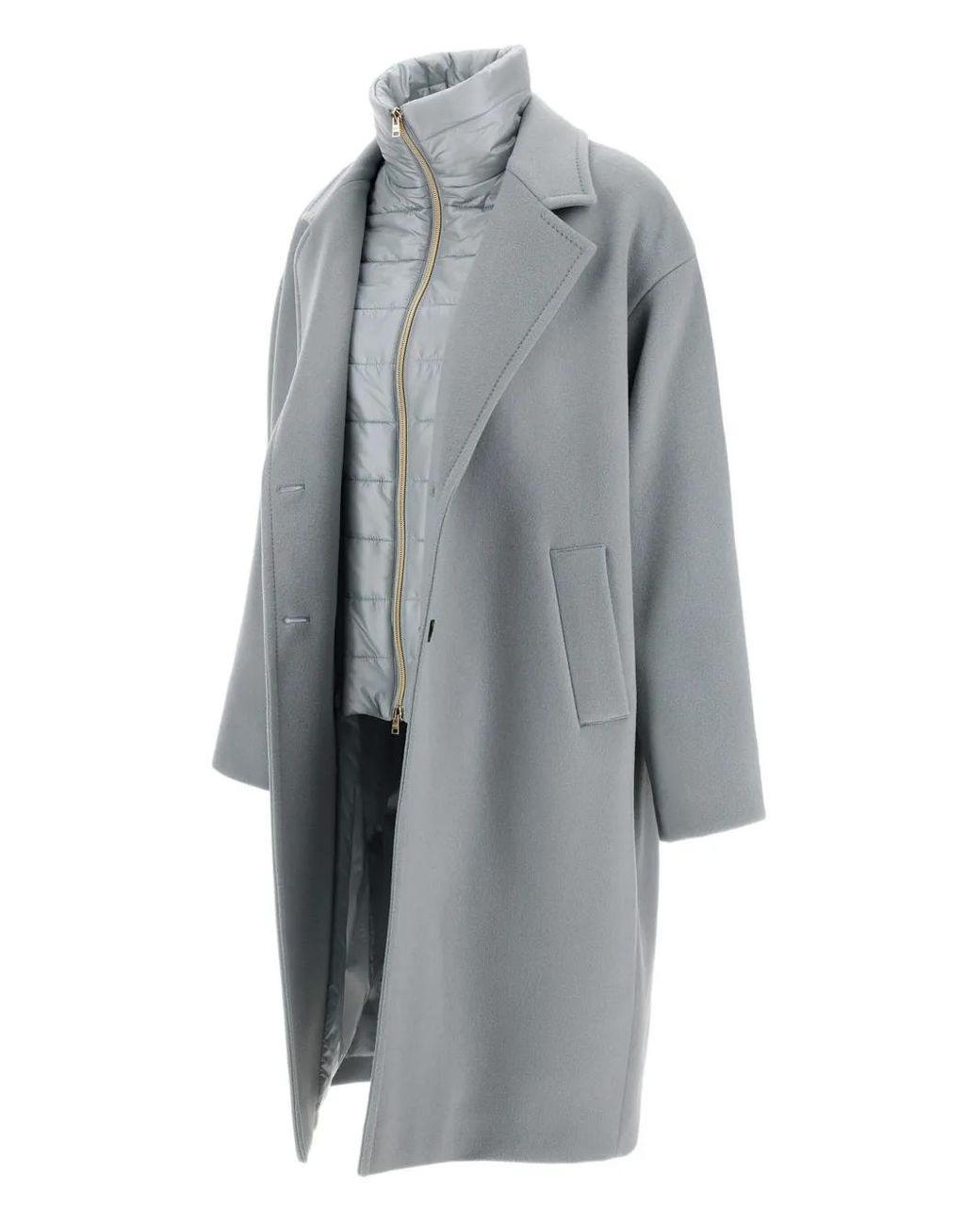 Herno Gray Layered Coat