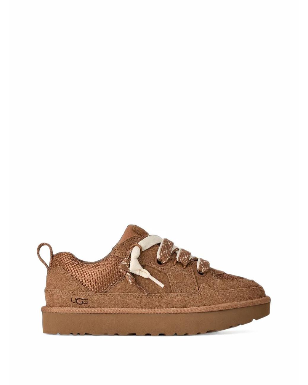 Ugg Brown Lo Lowmel Suede-Panelled Sneakers