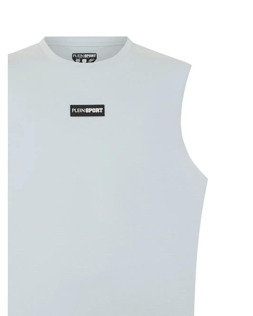 Philipp Plein Gray Slub Logo-Patch Tank Top for men