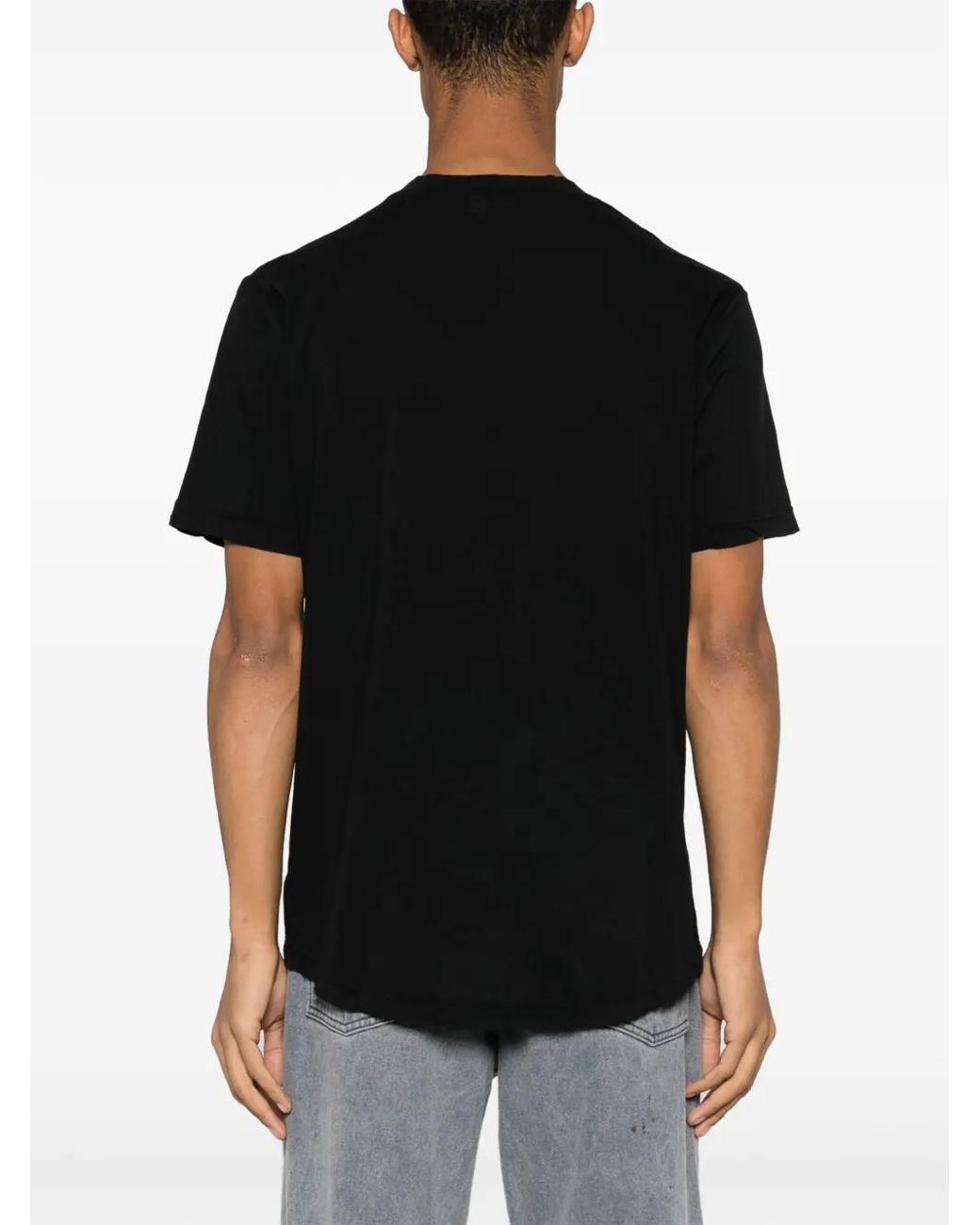 James Perse Black V-Neck Cotton T-Shirt for men