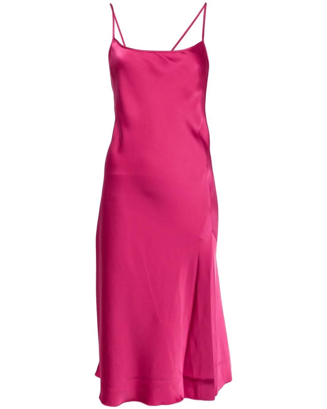 Stockholm Surfboard Club Pink Asymmetric Midi Dress