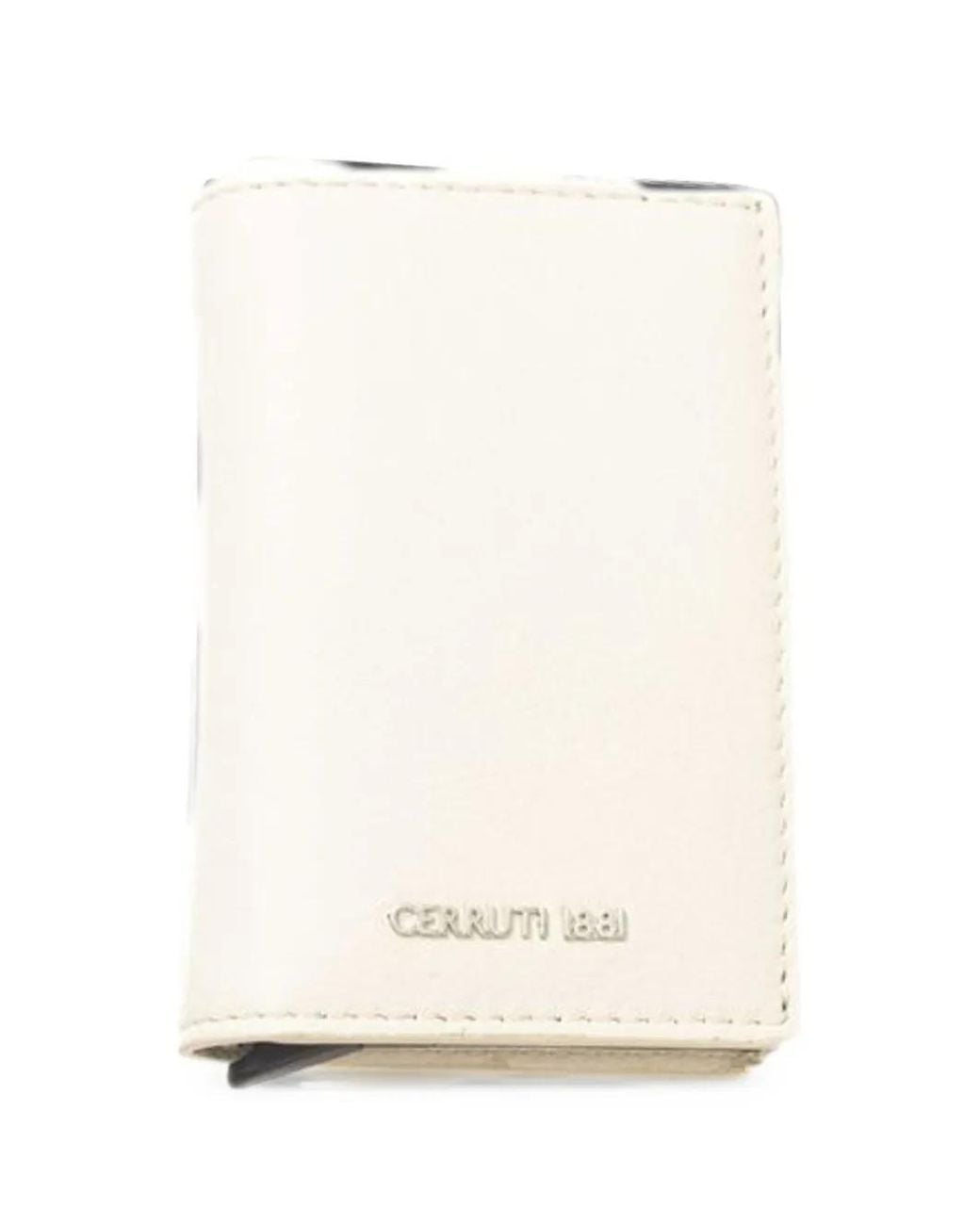 Cerruti 1881 White Bifold Leather Wallet for men