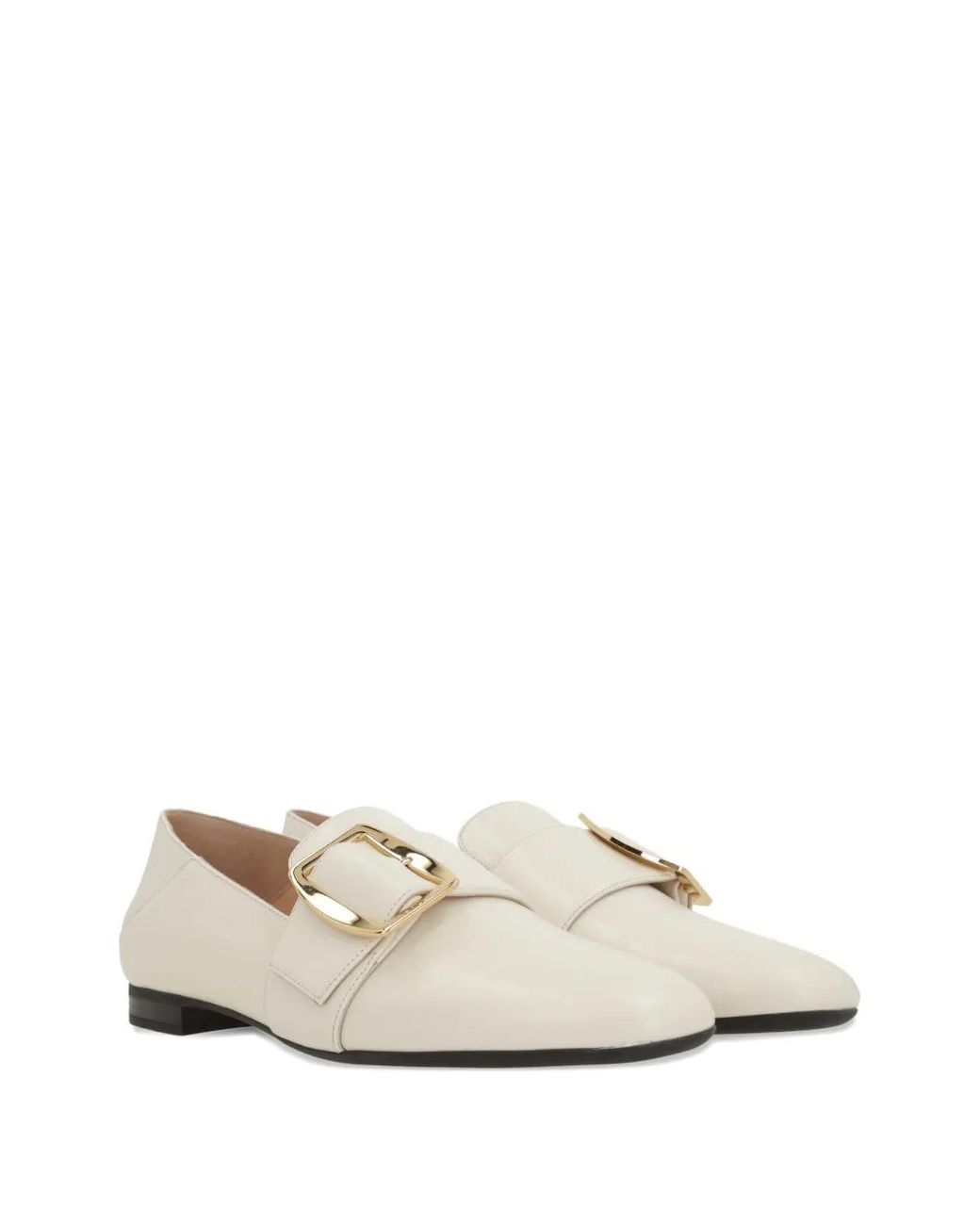 Bally White Almond Leather Sandals