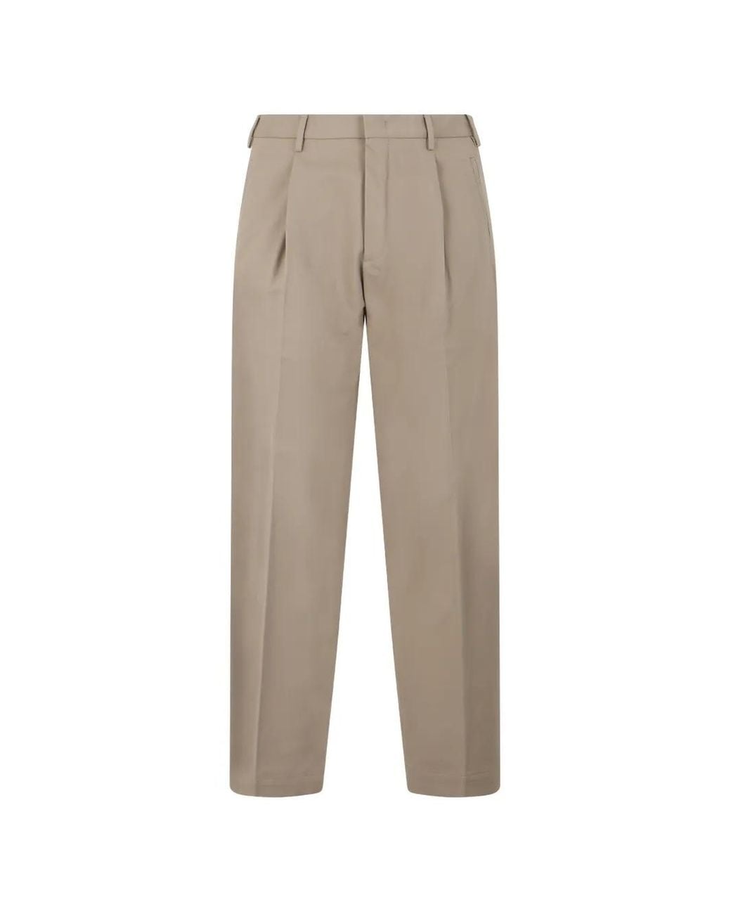 Slowear Natural Pleated Trousers for men