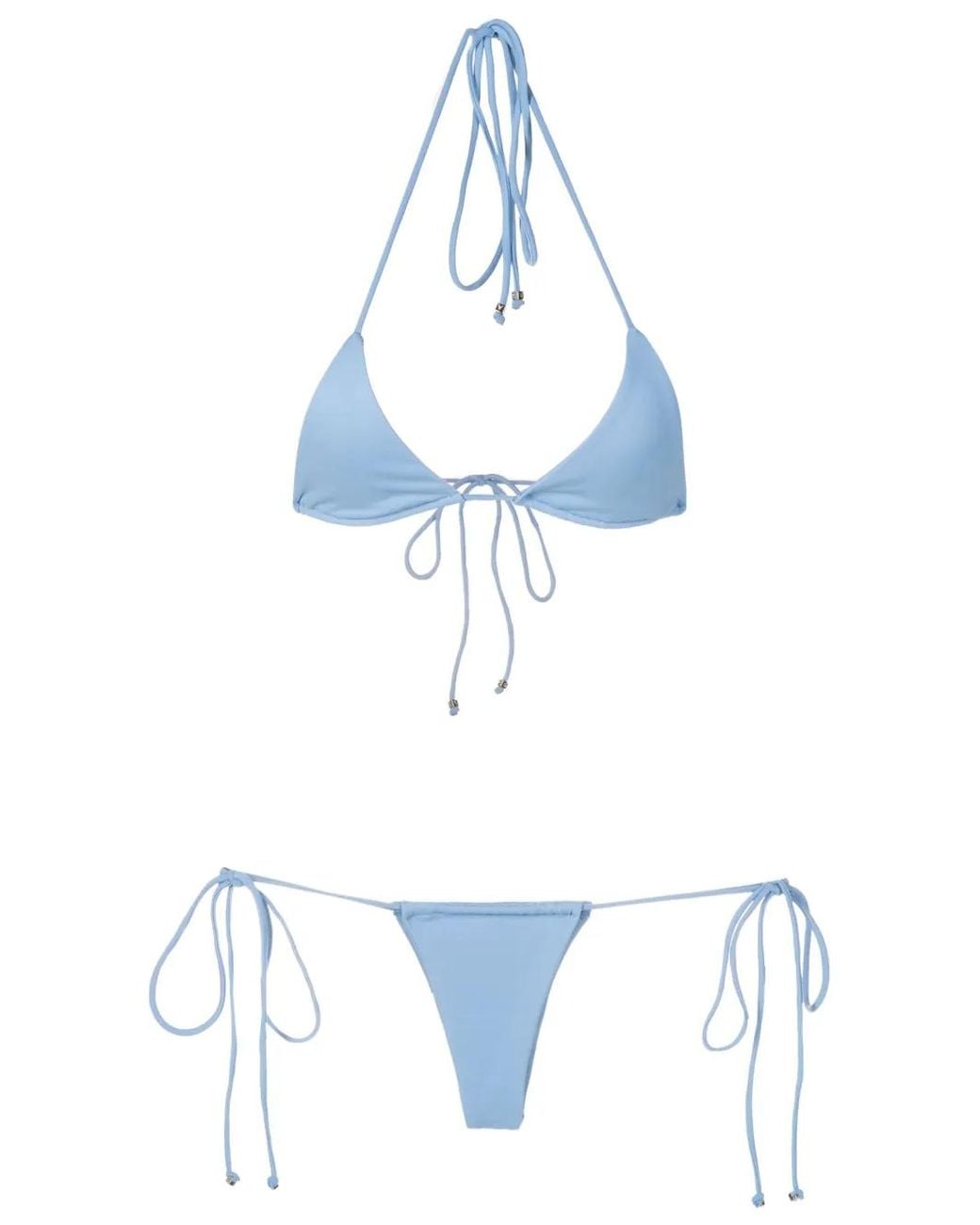 Amir Slama Blue Halterneck Triangle Bikini