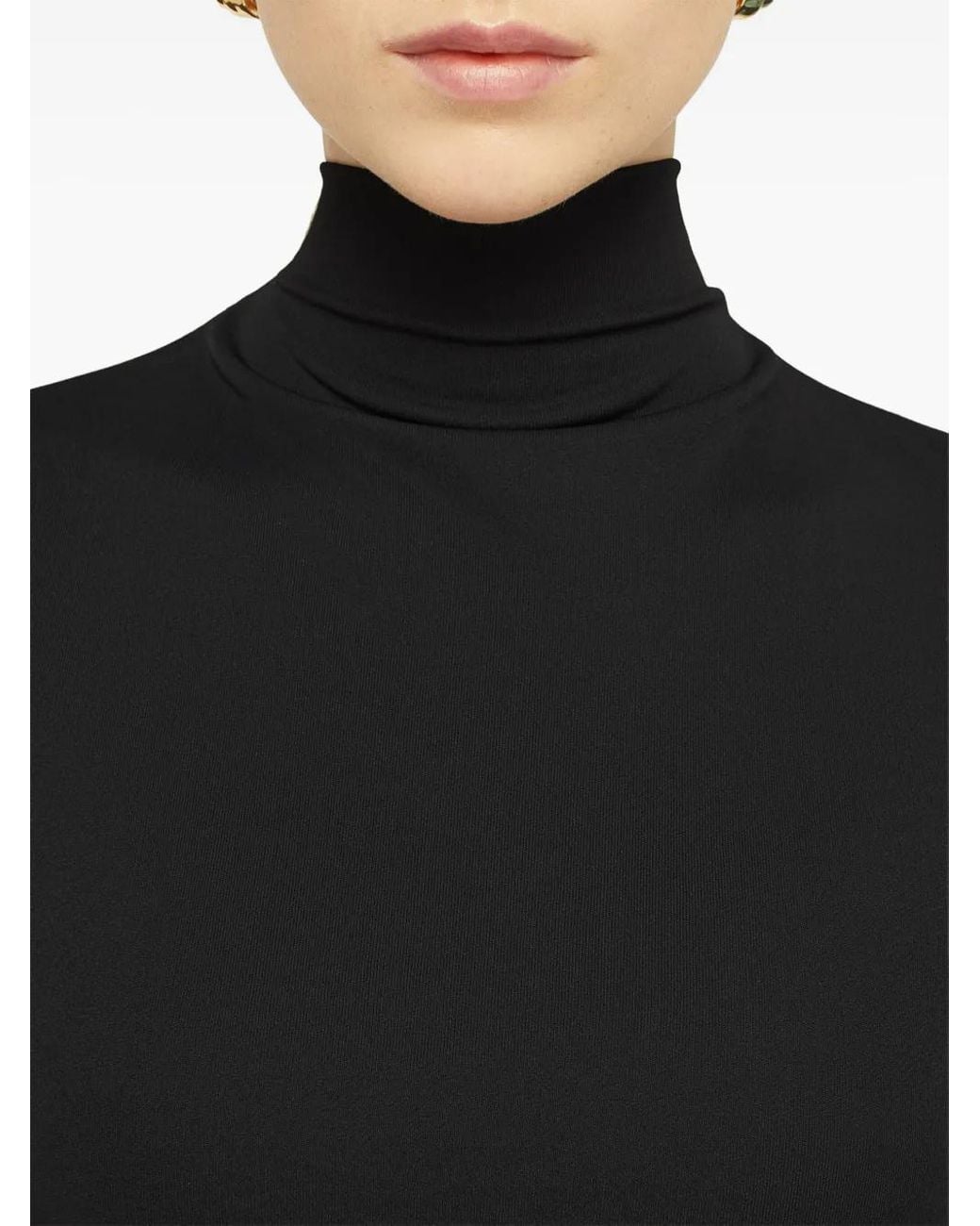 Jil Sander Black Layered-Design Midi Dress