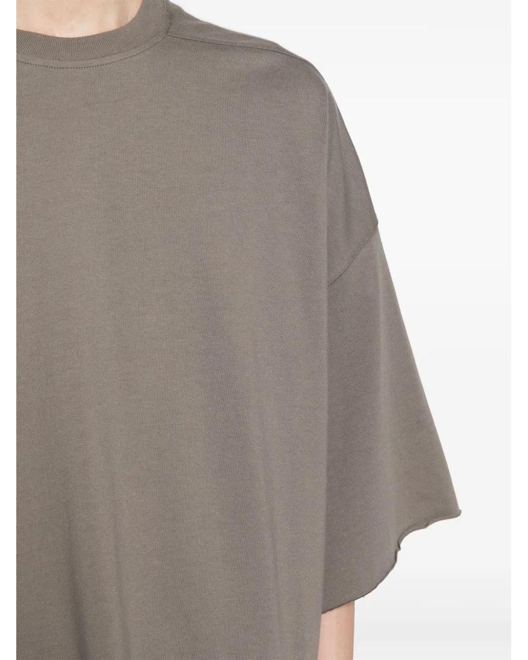 Rick Owens Gray Grey Tommy Organic Cotton T-shirt for men