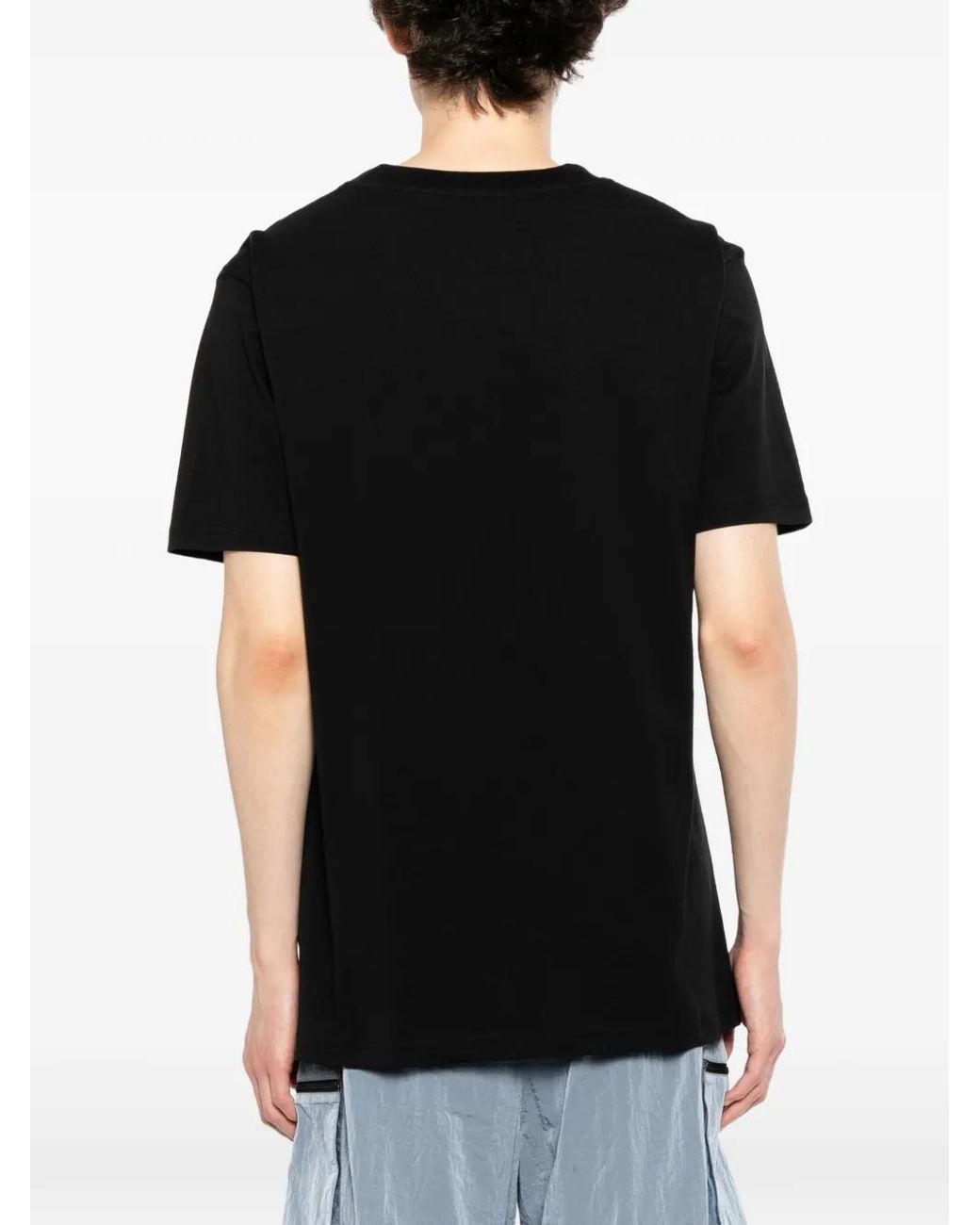 Moschino Black Logo-Print Pocket T-Shirt for men