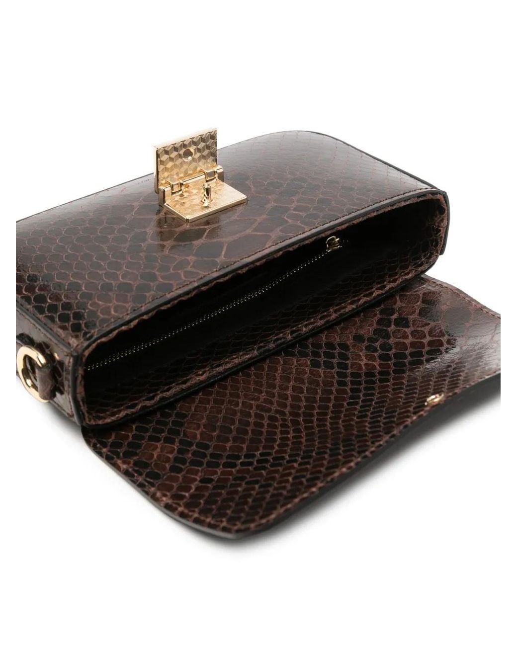 Marc Ellis Black Ezra Snakeskin-Effect Mini Bag