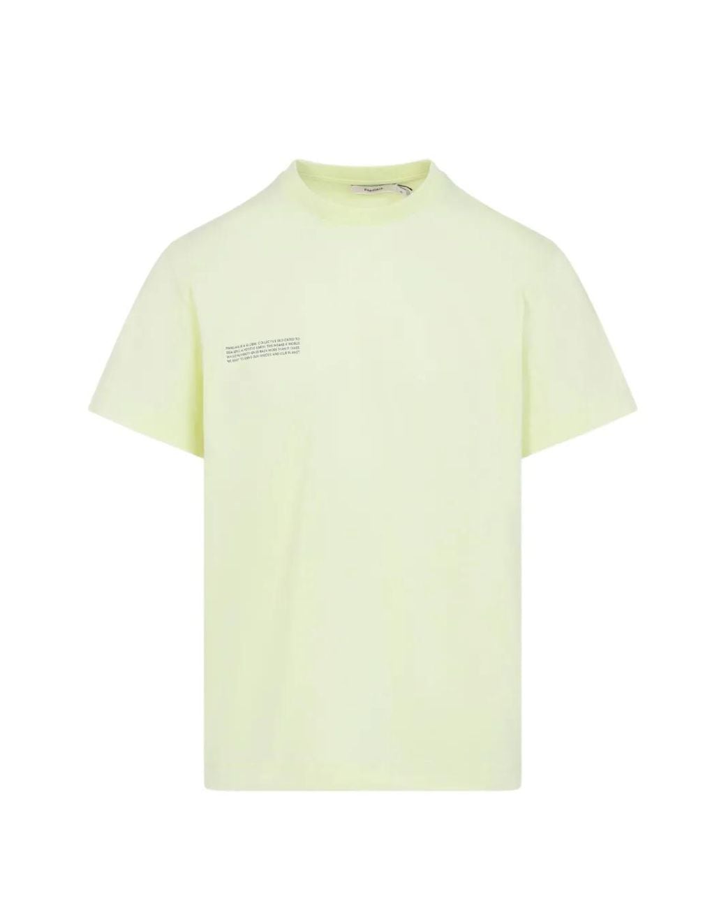 PANGAIA Yellow Text-Print T-Shirt