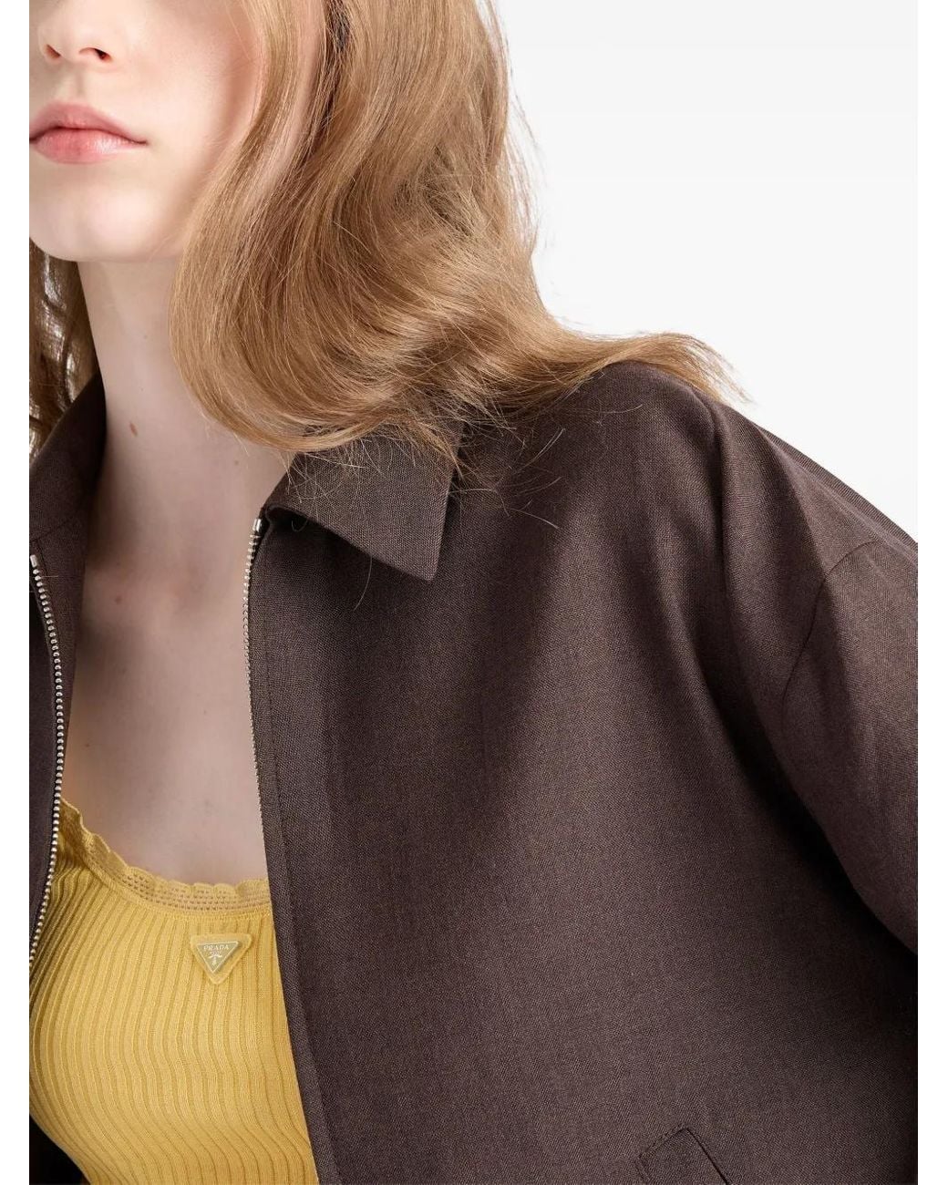 Bomber di Prada in Brown