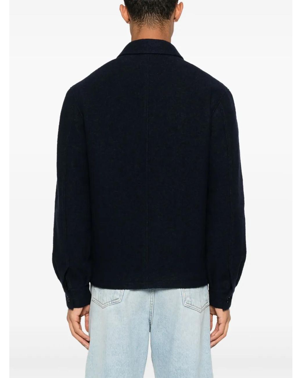 Fursac Blue Single-Breasted Blazer for men