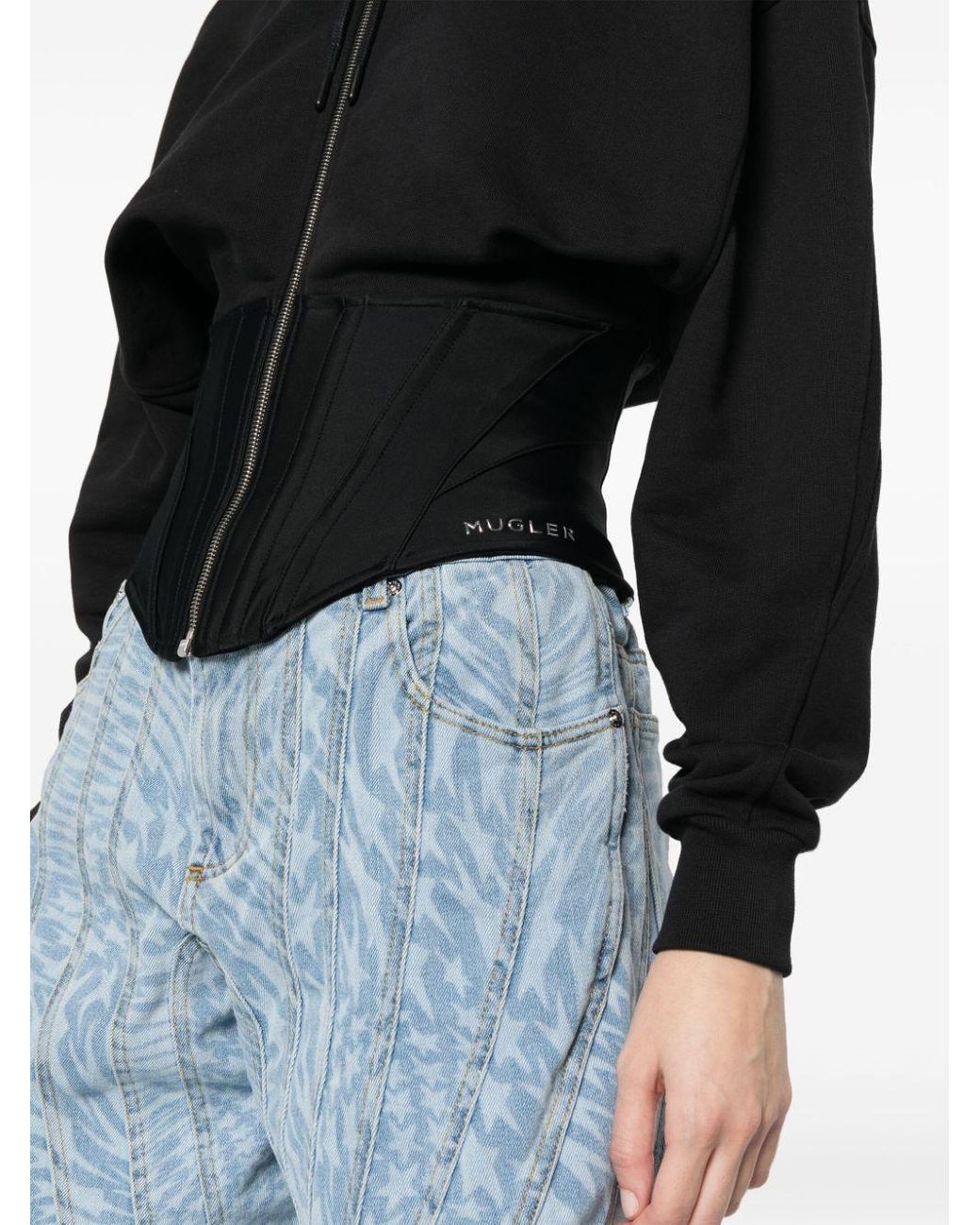 新品未使用　 MUGLER コルセット　パーカー　Mサイズ mugler--Corset-Zipped-Hoodie.jpeg