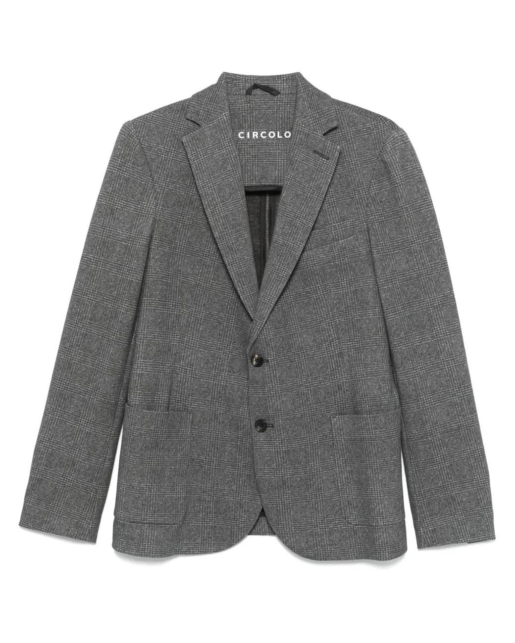 Circolo 1901 Gray Checked Blazer for men