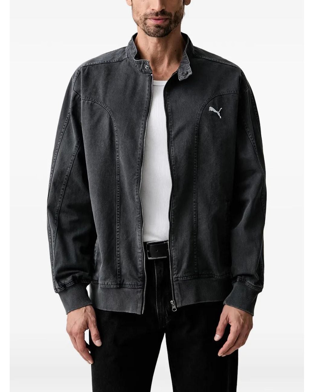 PUMA Black Futura Archive Relaxedwashed Twill T7 Track Jacket