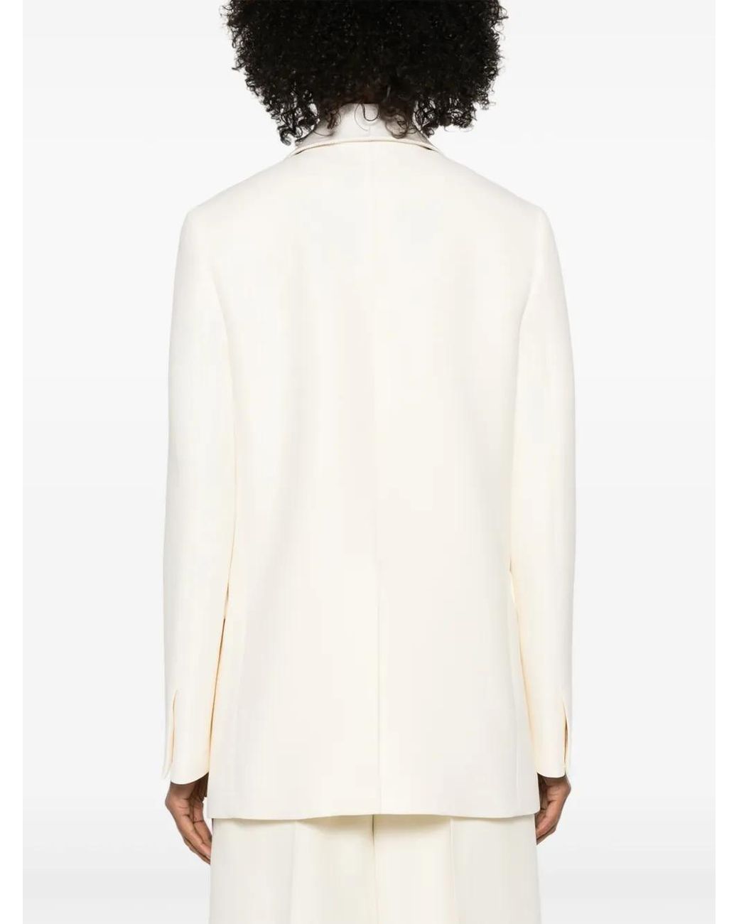 Fendi Blazer Met Enkele Rij Knopen in het White