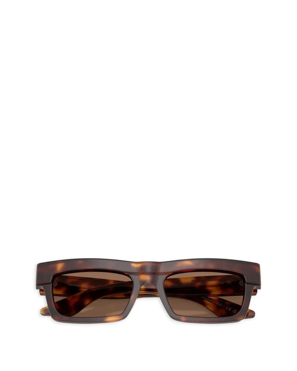 Oliver Peoples Brown Rectangle-Frame Sunglasses