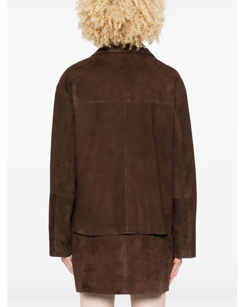 Arma Brown Flore Wildlederjacke mit Klappentasche