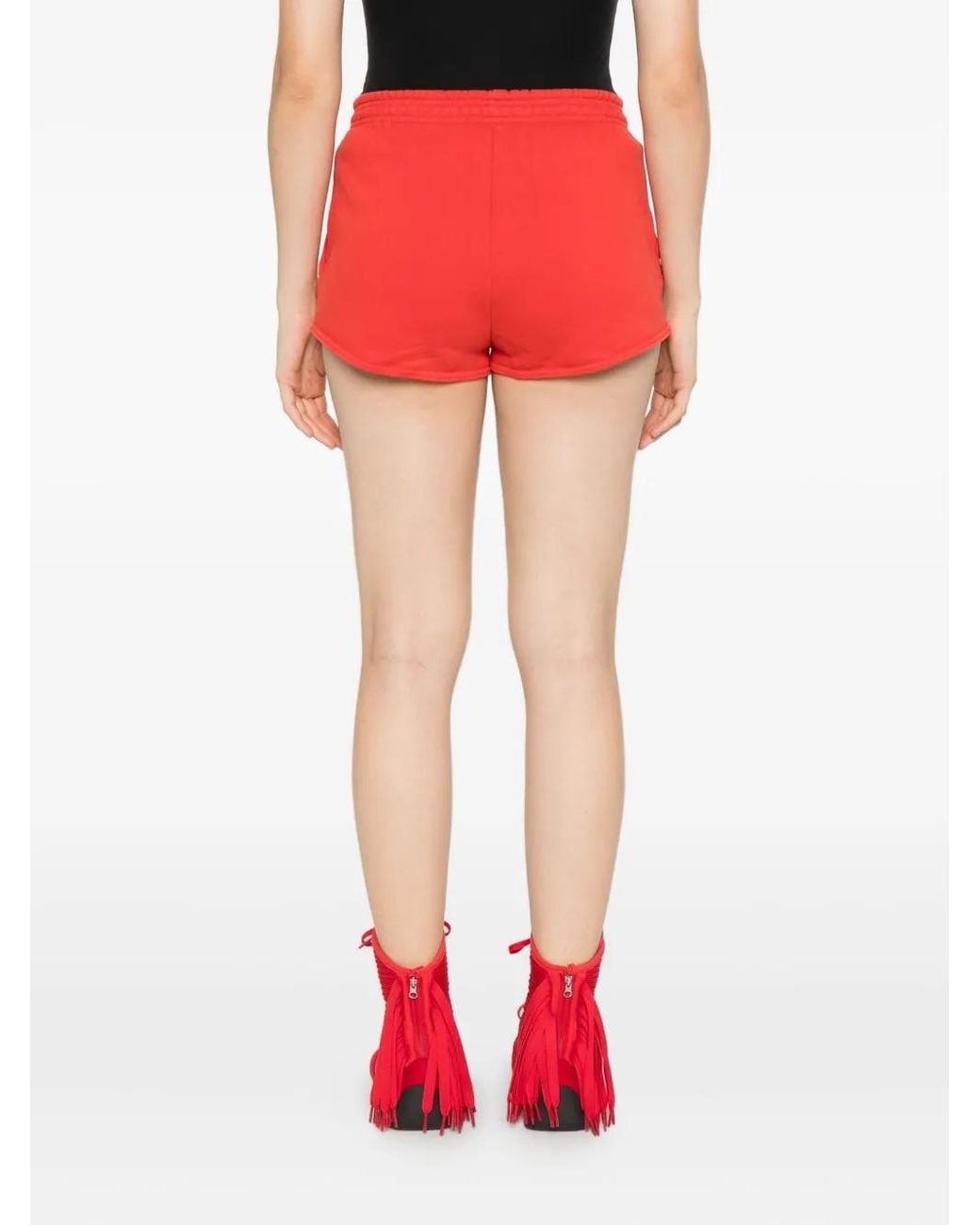 Entire studios Red Pocket-Detail Elasticated-Waist Shorts