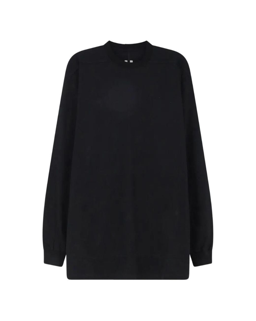Rick Owens Black T-Shirt En Coton À Manches Longues for men