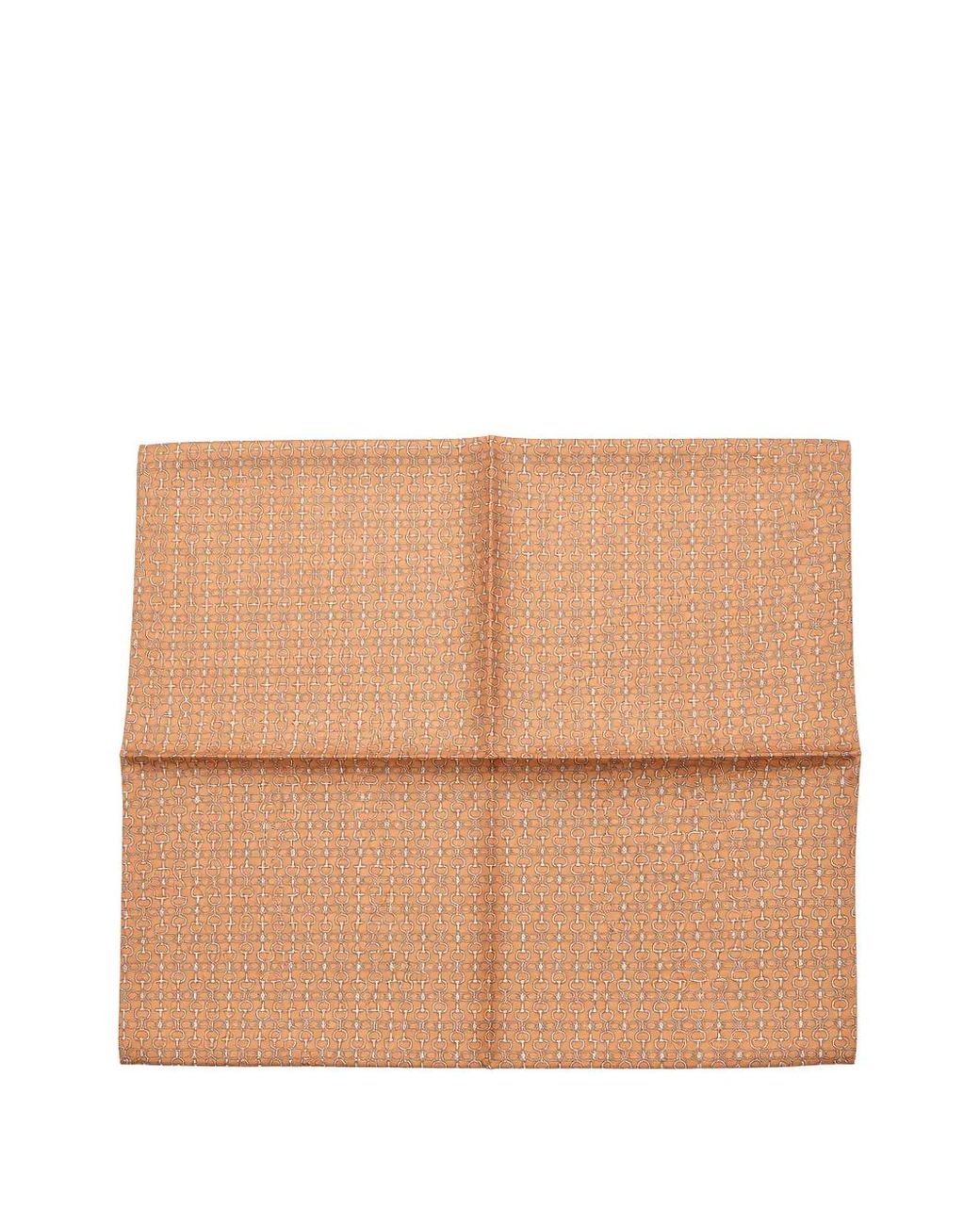 Tombolini Natural Horsebit-Print Pocket Square for men