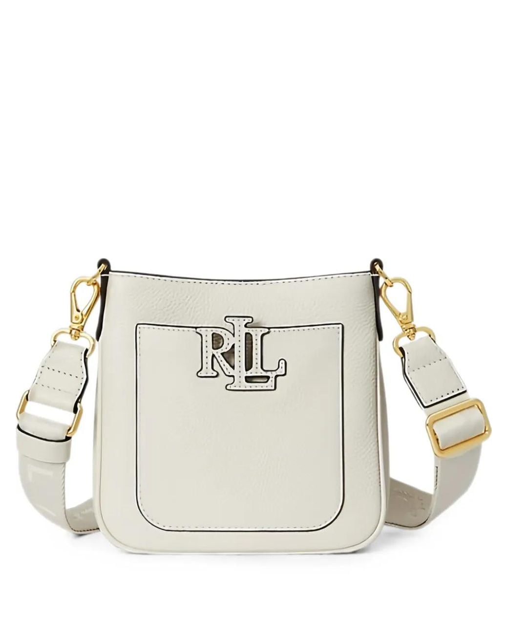 Ralph Lauren White Cameryn Logo-Plaque Cross Body Bag