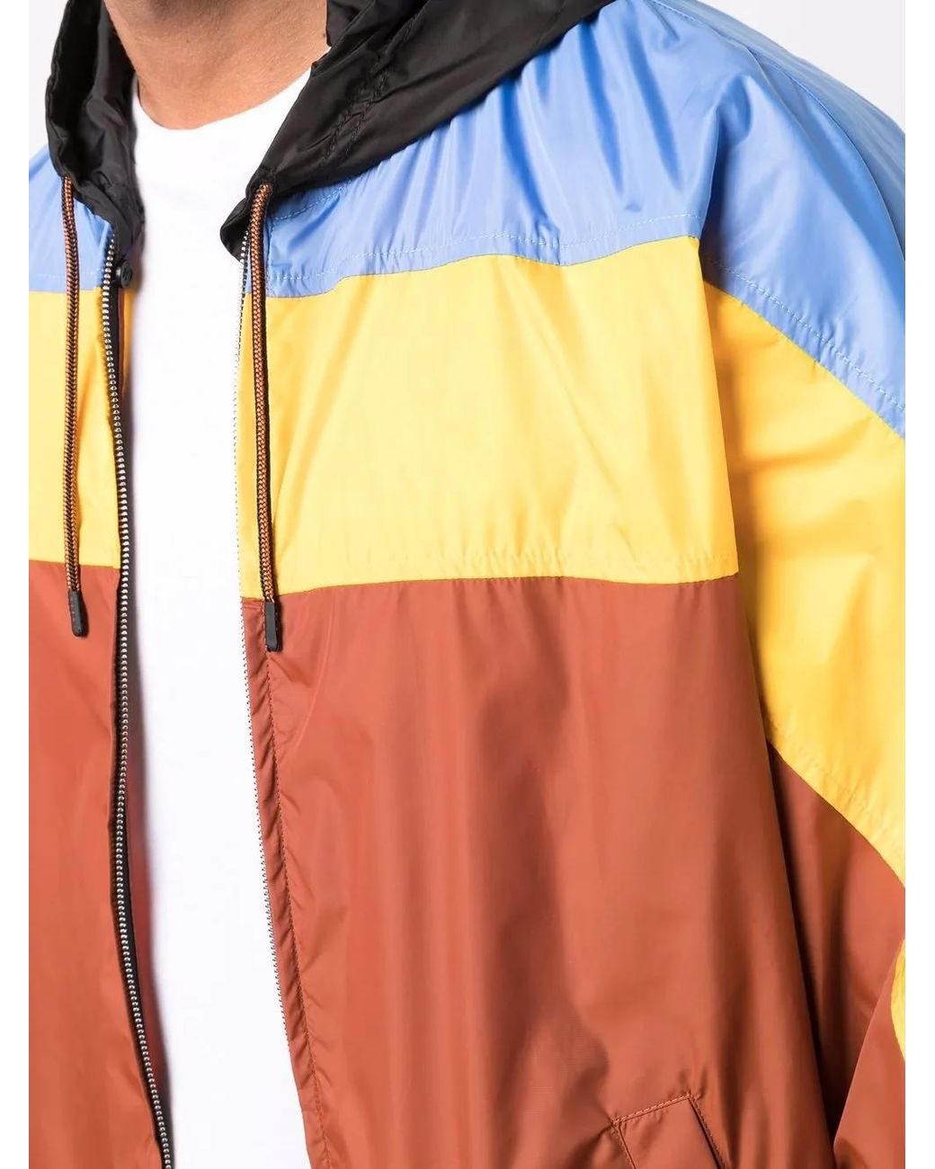 Marni Orange Color-block Windbreaker for men