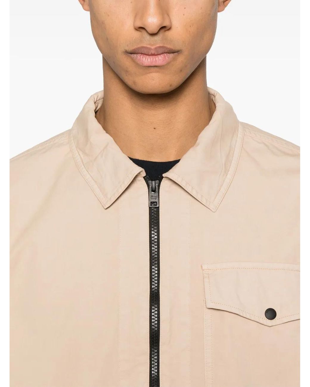 Woolrich Natural Cream Cotton Jacket for men