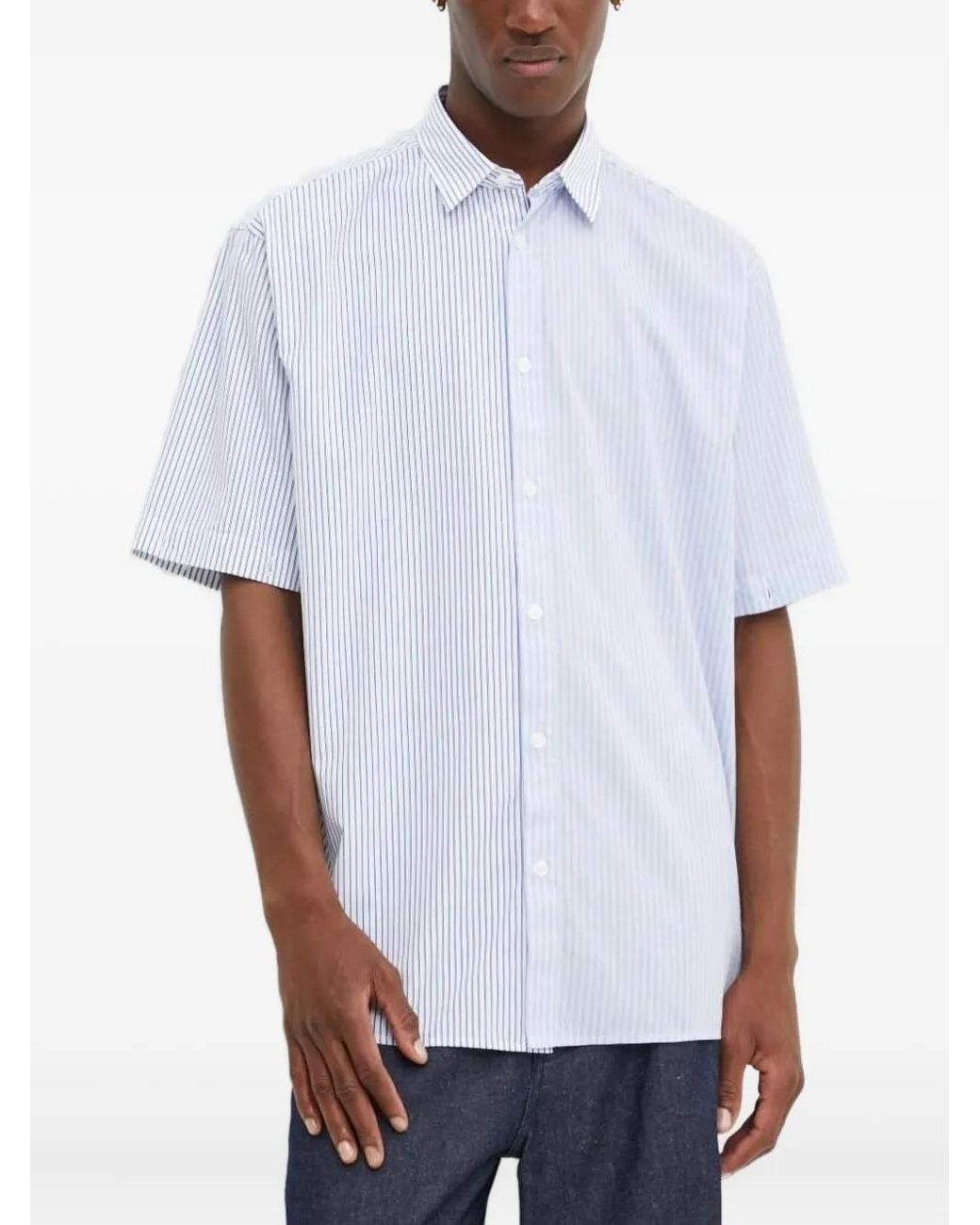 Desigual White Striped-Pattern Shirt for men
