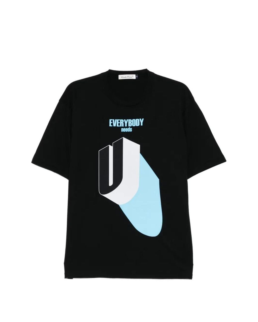 Undercover Black Graphic-Print Crew Neck T-Shirt for men