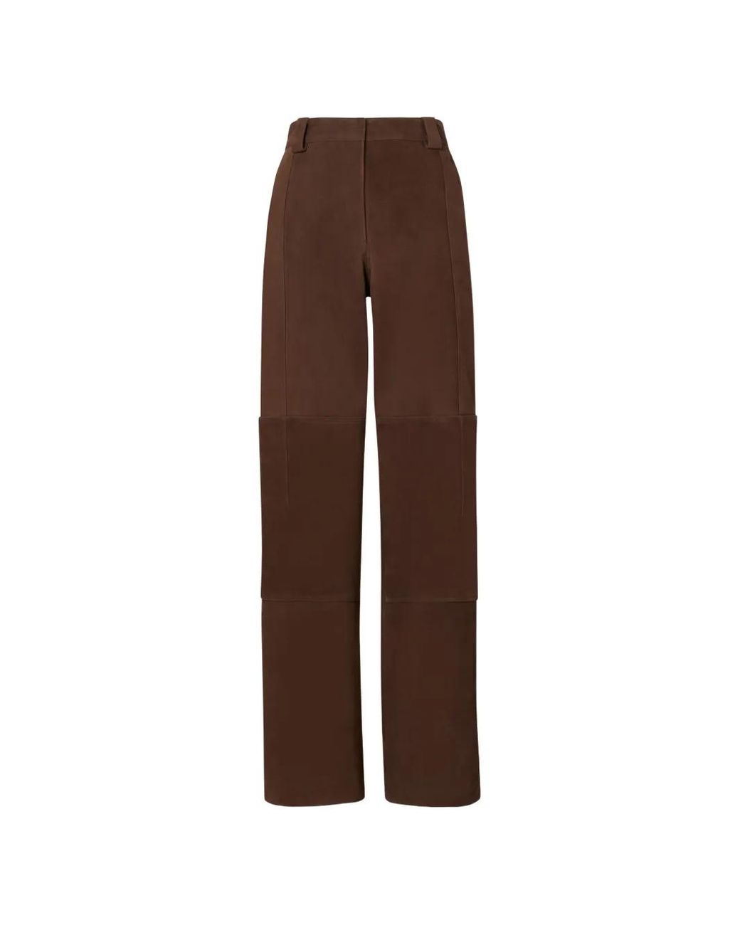 Tory Burch Brown Relaxed-Fit Suede Pants