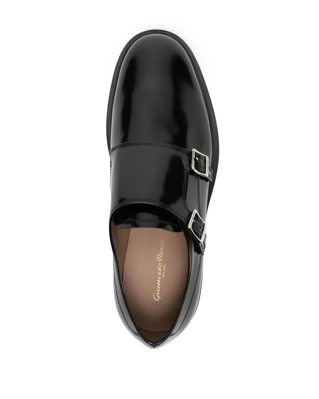 Gianvito Rossi Black Scott Buckled Leather Shoes for men