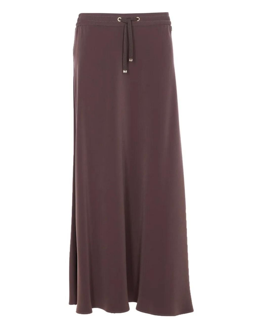 Herno Purple Elasticated-Waist Drawstring Skirt