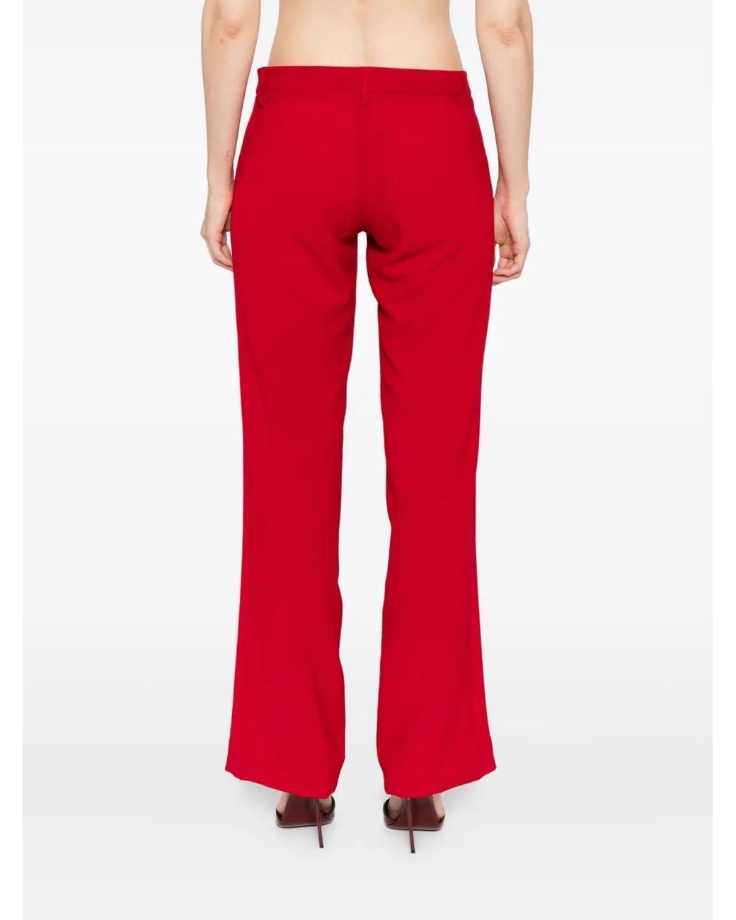 BLAKLACE Red Mid-Rise Trousers