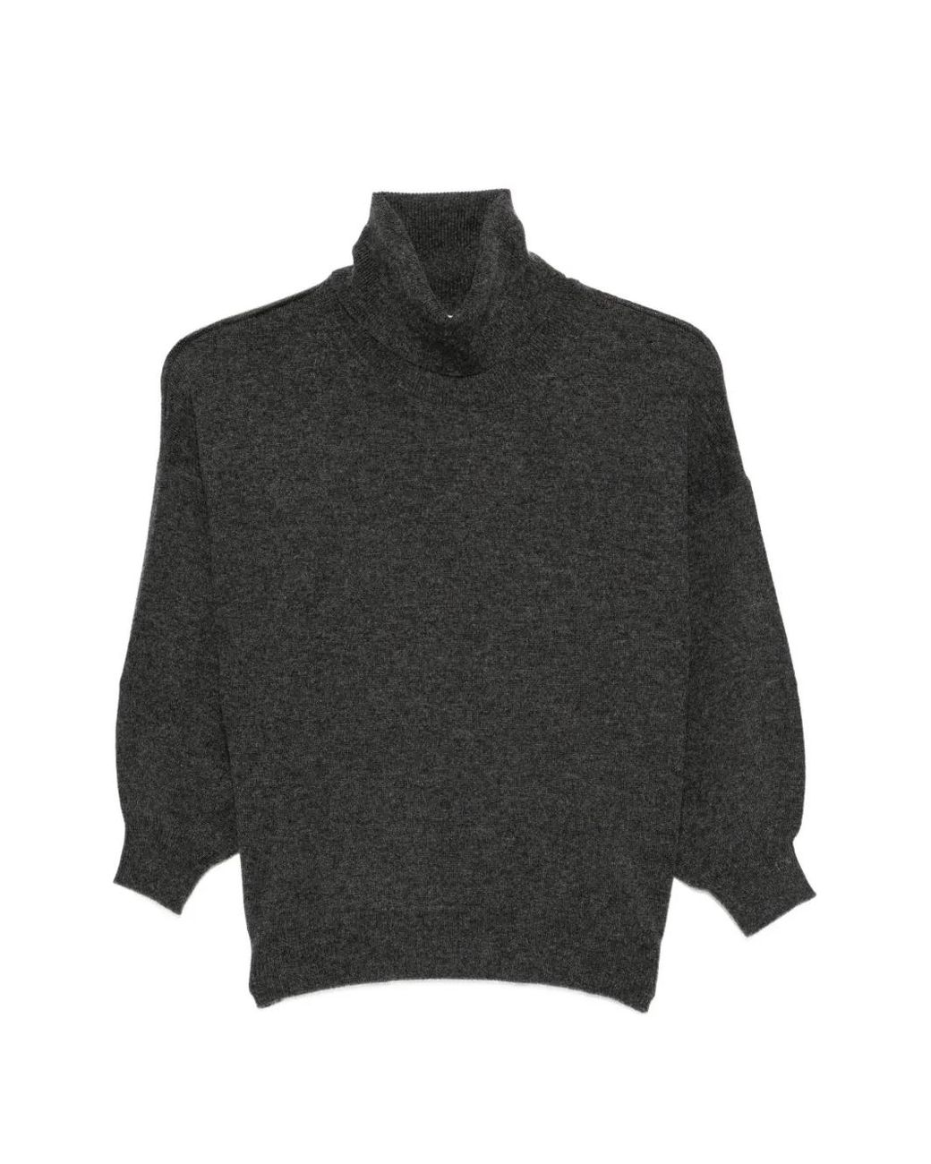 MLM Label Gray Pullover Mit U-Boot-Ausschnitt