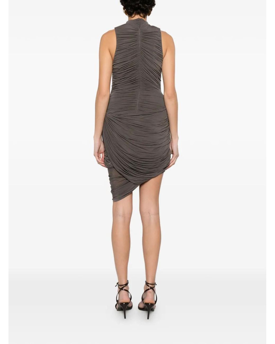 Magda Butrym Brown Ruffled Mini Dress
